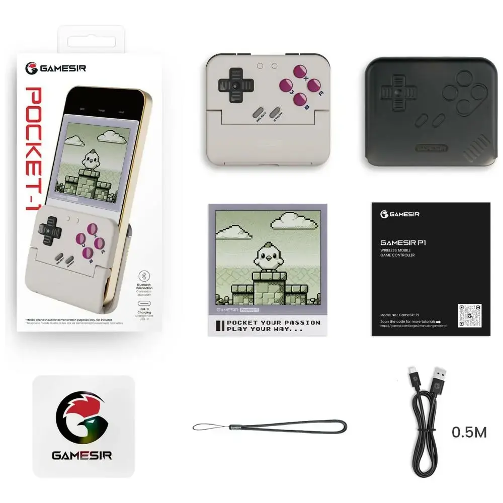 Universal Bluetooth controller for mobile devices Pocket Taco P1 Bluetooth off-white