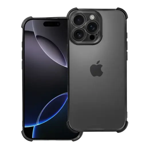 Antishock Electro telefono dėklas iPhone 16 Pro Max juodas