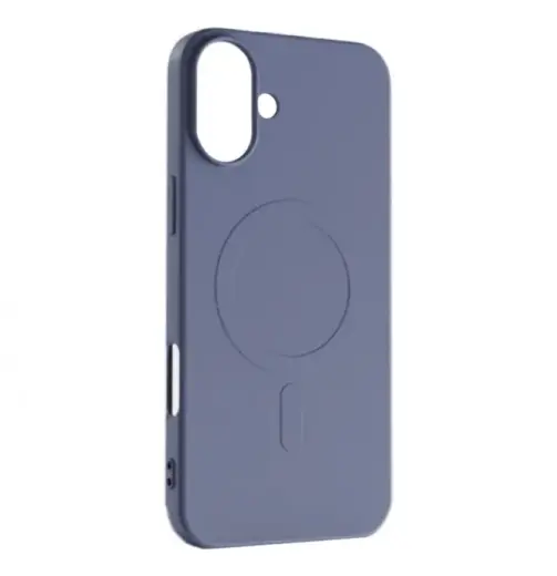Liquid Silicone telefono dėklas su MagSafe palaikymu iPhone 16 Pro mėlynas