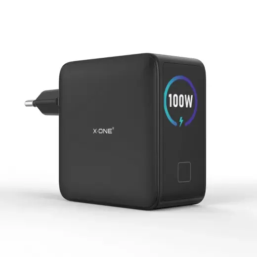 X-One ChargeGo travel charger | 100W | GaN | USB-C | black