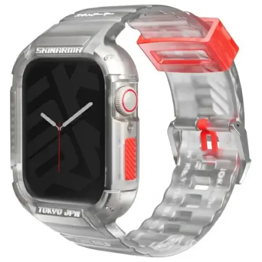 Skinarma Saido 2in1 viedpulksteņa siksniņa priekš Apple Watch (44/45 mm) | plastmasa | caurspīdīga