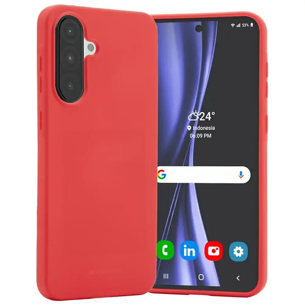 Etui Mercury mīkstais telefona maciņš Samsung Galaxy A56 (A566) sarkans