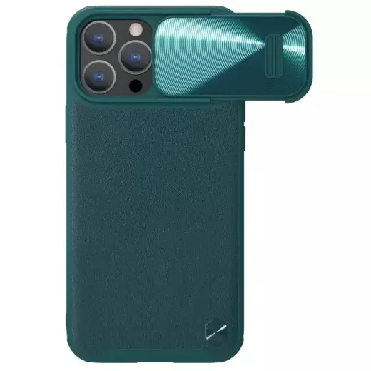 Nillkin CamShield S Leather Magnetic Case for Iphone 14 Pro Max green