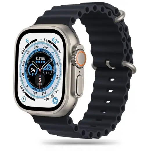 Tech-Protect IconBand Pro išmaniojo laikrodžio dirželis Apple Watch 4/5/6/7/8/9/SE/Ultra 1/2 (42/44/45/49 mm) | plastikas | juodas