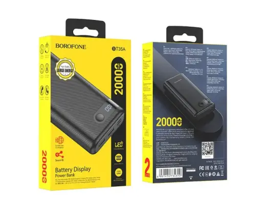Borofone BT35A Smart force портативный аккумулятор 20000 mAh | 5V | 2A черный