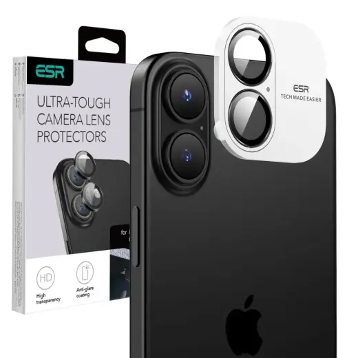 ESR ARMORITE CAMERA PROTECTOR IPHONE 16 | 16 PLUS BLACK