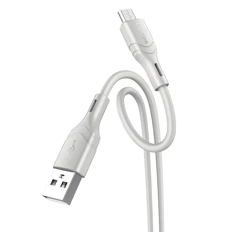 Borofone BX99 Method data transfer and charging cable | USB-A to Micro USB | 12W | 1m | gray
