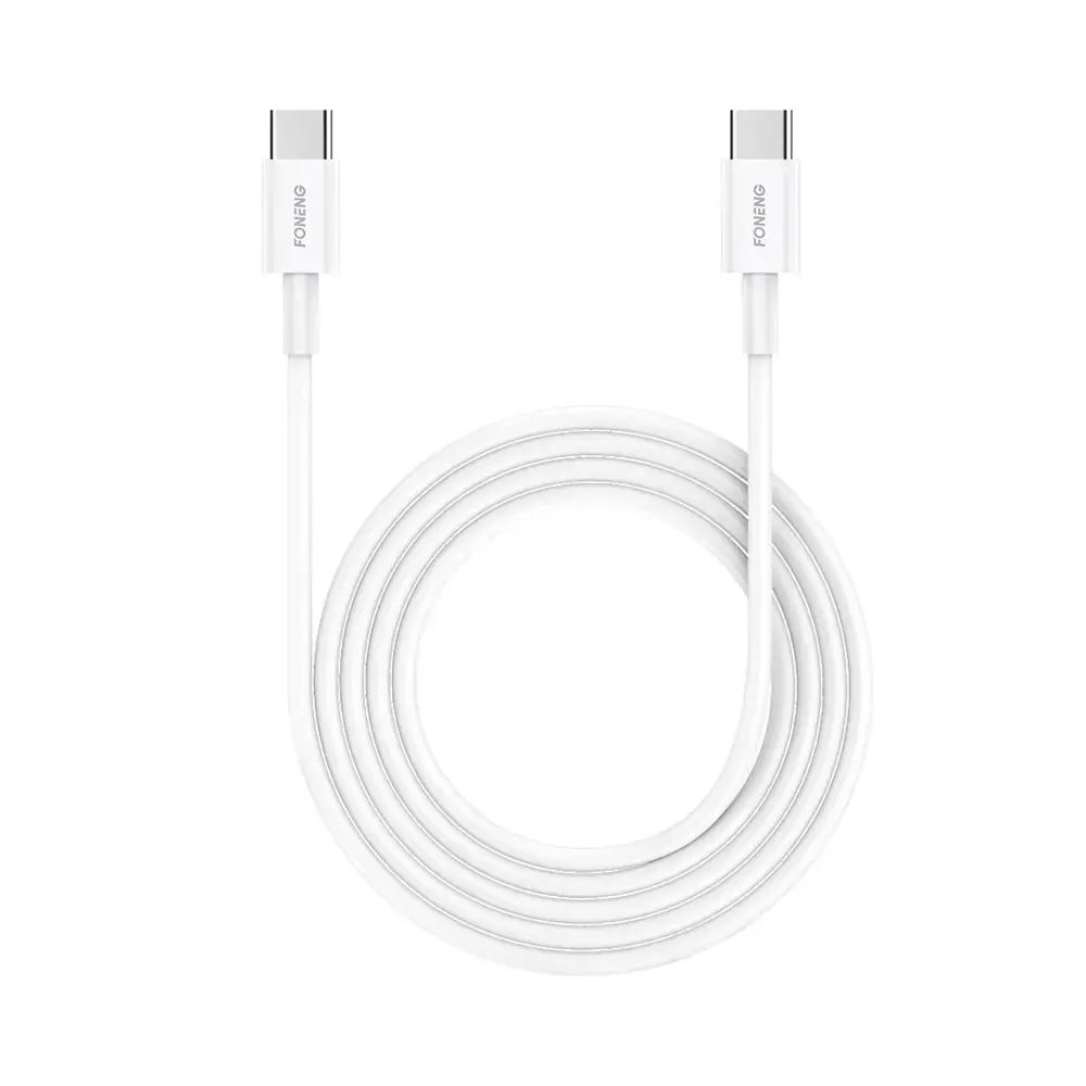 Foneng X55 data transfer and charging cable | USB-C to USB-C | 60W | 2m | white