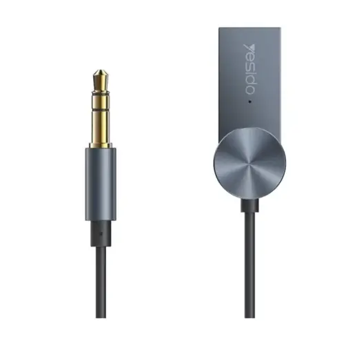 YESIDO TRANSMITTER BT YAU24 3,5MM AUX M - USB 03-1.5M BLACK