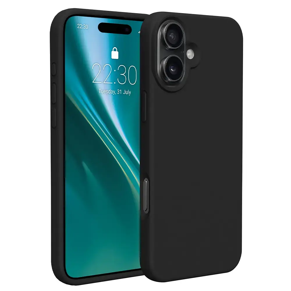 Etteri Silicone phone case for iPhone 16 black