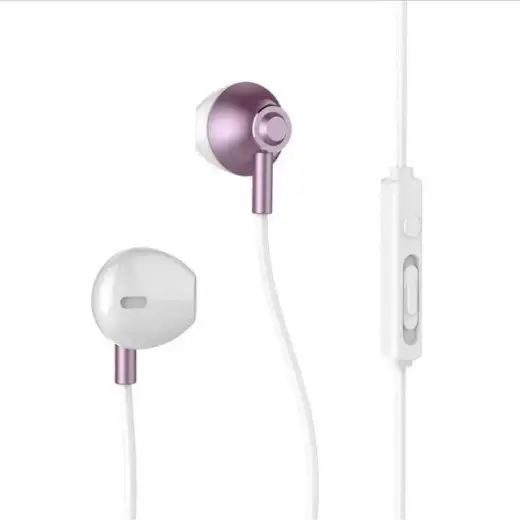 Remax RM-711 Earphones Earbuds Headphones with Remote Control and Microphone rose gold