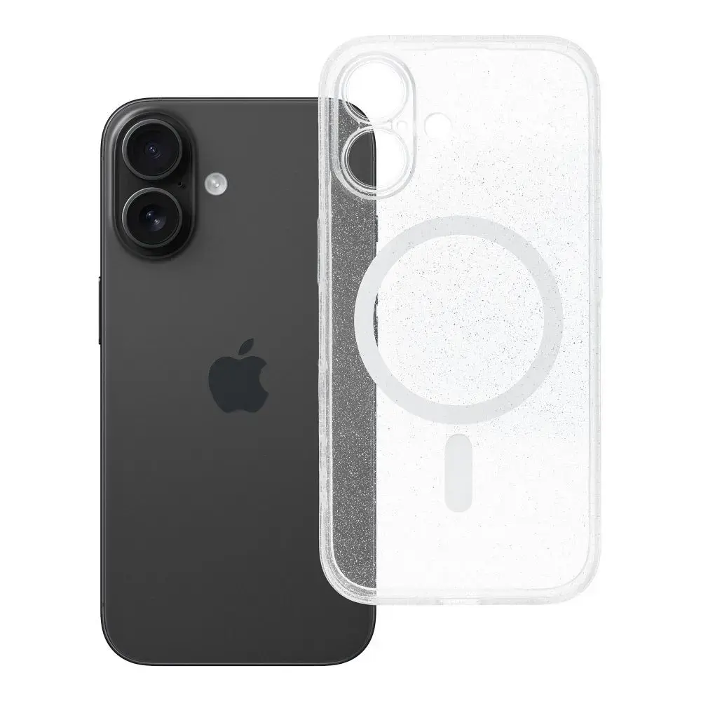 Clear Mag Cover phone case with MagSafe support for iPhone 16 transparent