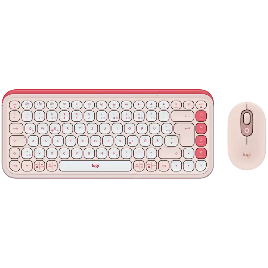 LOGITECH POP ICON COMBO - ROSE - US INT'L - BT  - INTNL-973