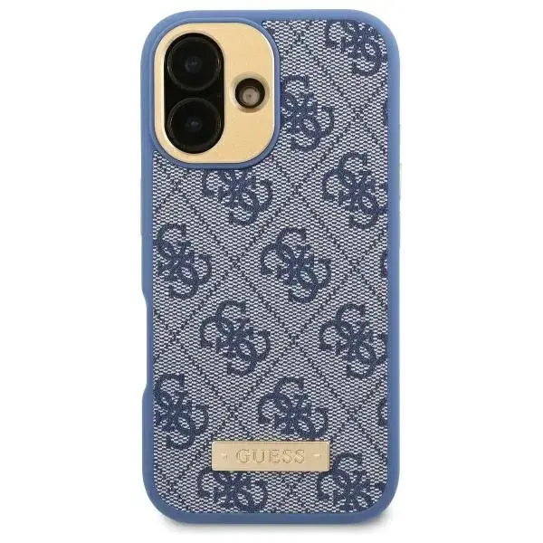Guess GUHMP16XU4GPRB iPhone 16 Pro Max 6.9" niebieski|blue hardcase 4G Logo Plate MagSafe