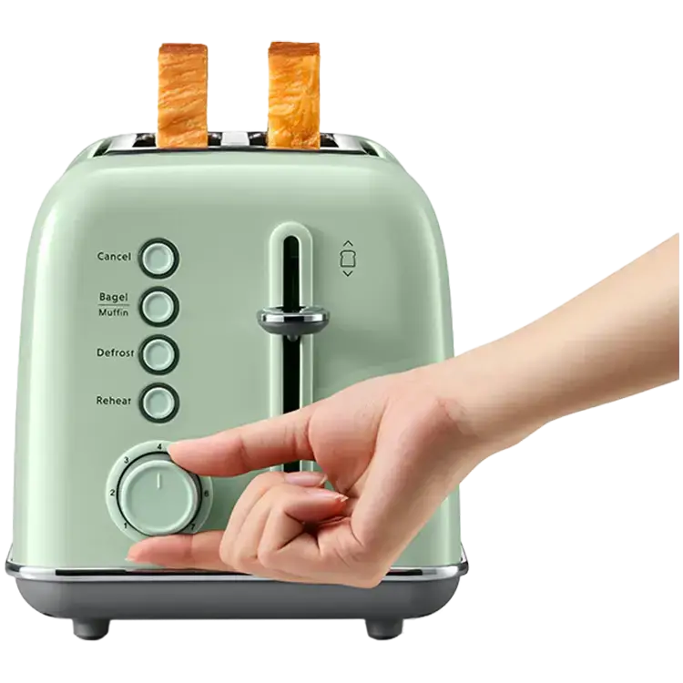 BUYDEEM 2 Slice Toaster, model DT620E, color Cozy Greenish, EU
