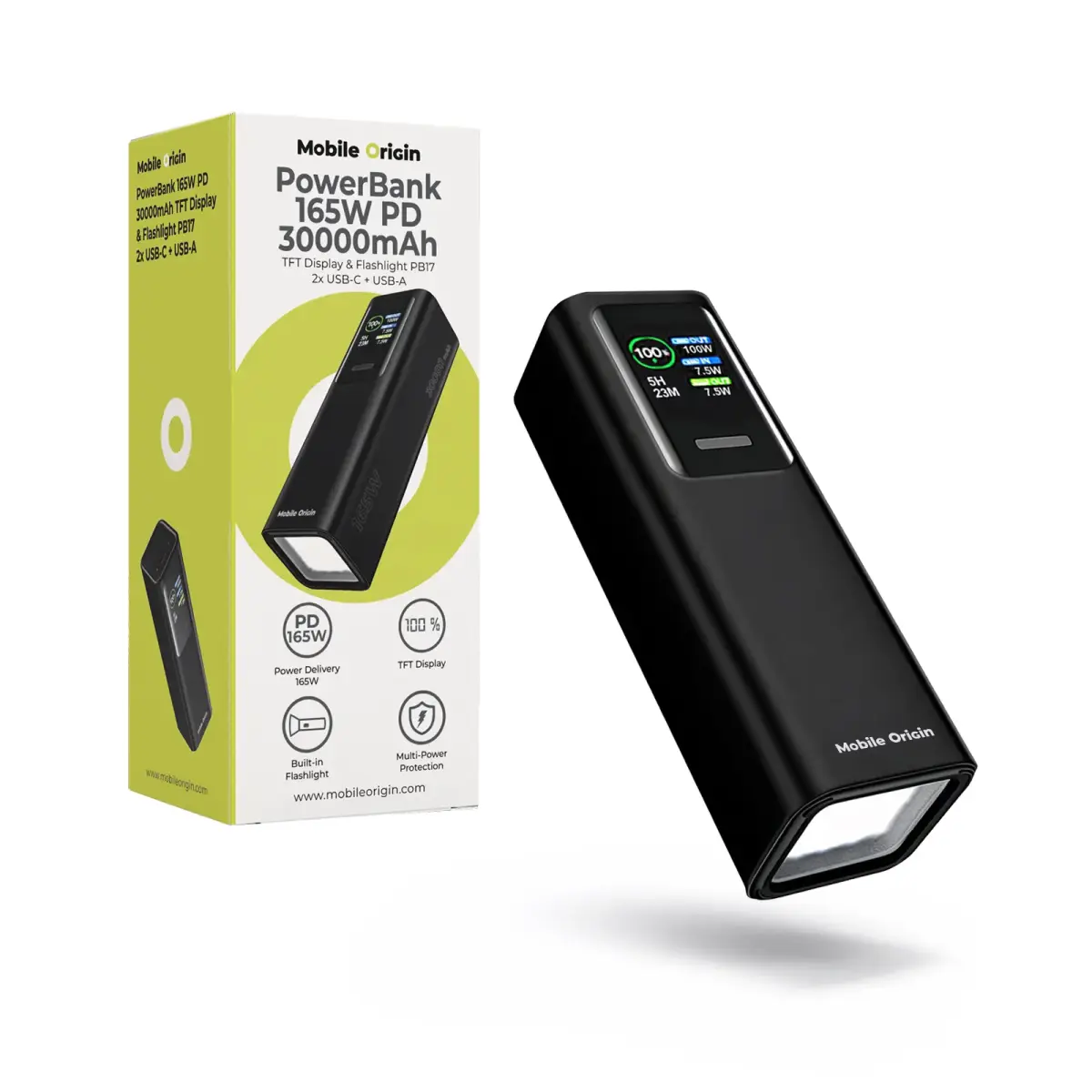 MOBILE ORIGIN 30000 mAh TFT Display
