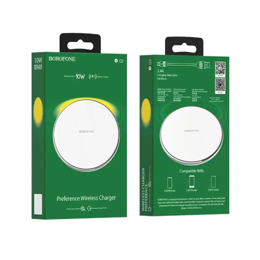 Borofone BQ3 wireless charger 10W white