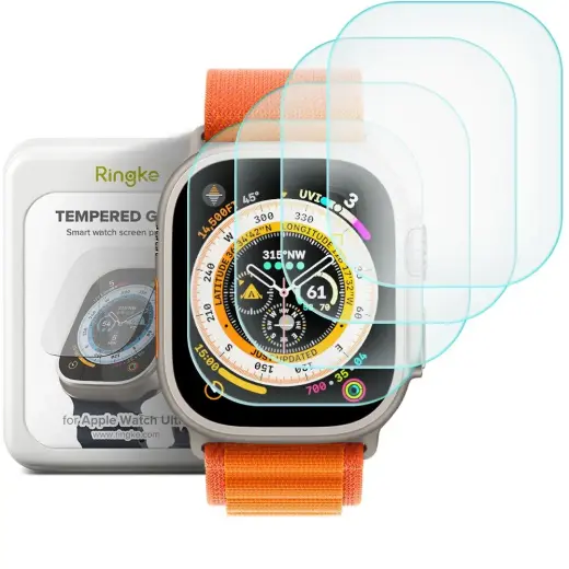 RINGKE ID FC TEMPERED GLASS 4-PACK APPLE WATCH ULTRA 1 | 2 (49 MM) CLEAR