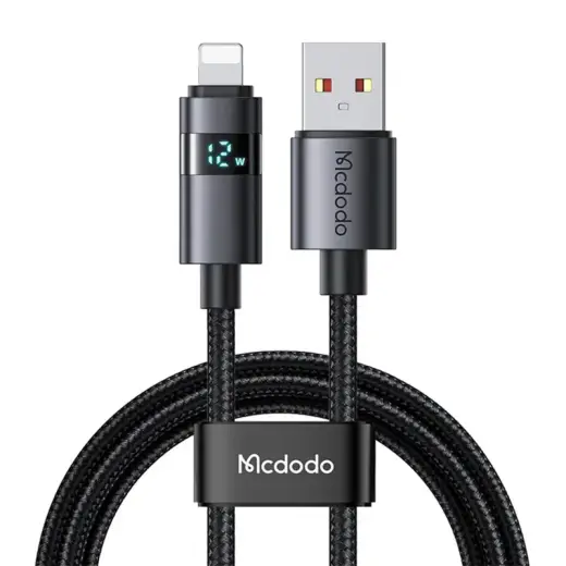 Mcdodo CA-6490 data transfer and charging cable | USB-A to Lightning | 15W | with LED display