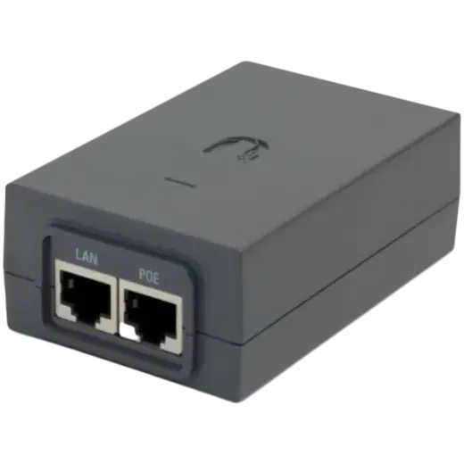 UBIQUITI 24V PoE Adapter; Surge and clamping protection; Maximum surge discharge; Peak pulse current; AC cable with earth ground.