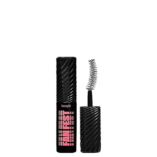 Benefit Cosmetics Mini Fan Fest Fanning & Volumizing Mascara Hyper Black 0.14 Oz / 4 G