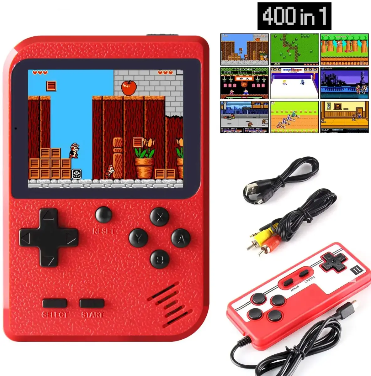Goodbuy game console 400 games | 8-Bit | AV | + gamepad red