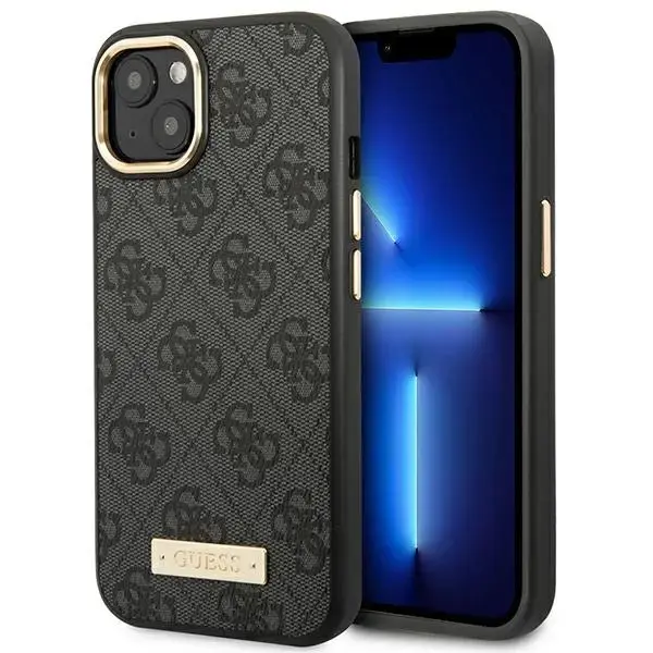 Guess PU 4G MagSafe Compatible Case for iPhone 14 Black