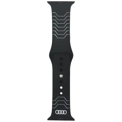Audi Geometric Pattern viedpulksteņa siksniņa priekš Apple Watch (40/41/42 mm) | silikons | melna