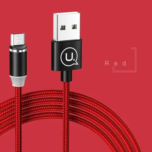 USAMS SJ294USB02 провод для передачи данных и зарядки | USB-A на Micro USB | 10.5W | 1m | красный