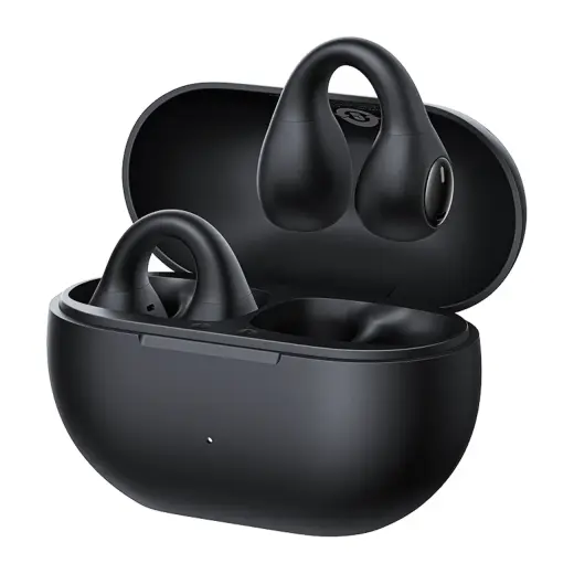 Baseus Bass 15 Clip OWS Wireless Headphones with Baseus Simple USB-C 3A 30cm Cable - Black