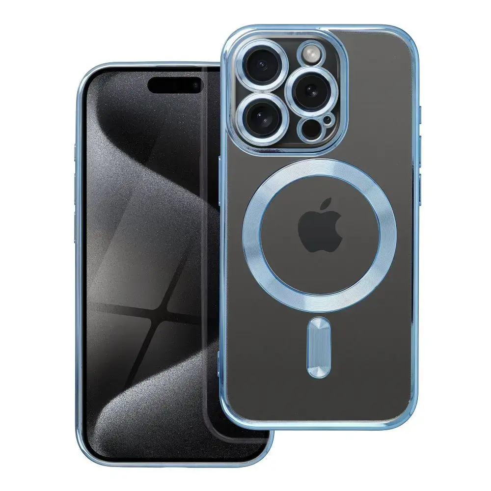 Electro Mag Cover phone case with MagSafe support for iPhone 15 Pro blue