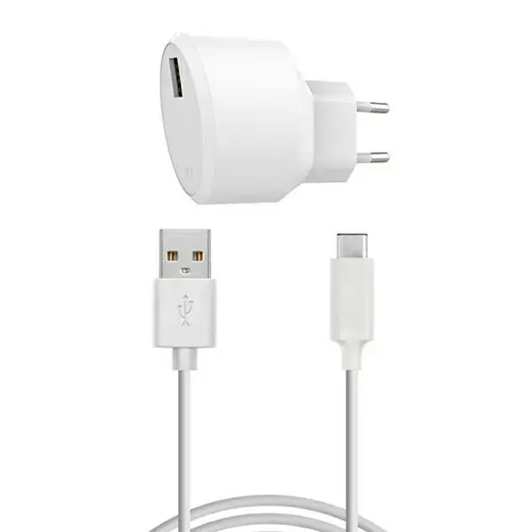 Xqisit Ład. sieciowa USB EU- USB-C 2.4A biała|white 31535