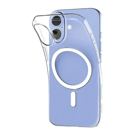 Puro 0.3 MAG Ultra-Slim phone case with MagSafe support for Apple iPhone 17 transparent