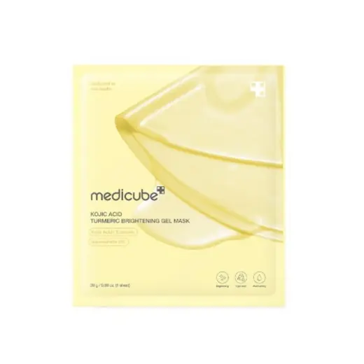 Medicube, Kojic Acid Turmeric Brightening Gel Mask, Brightening, Toning Mist, Face, 28 g