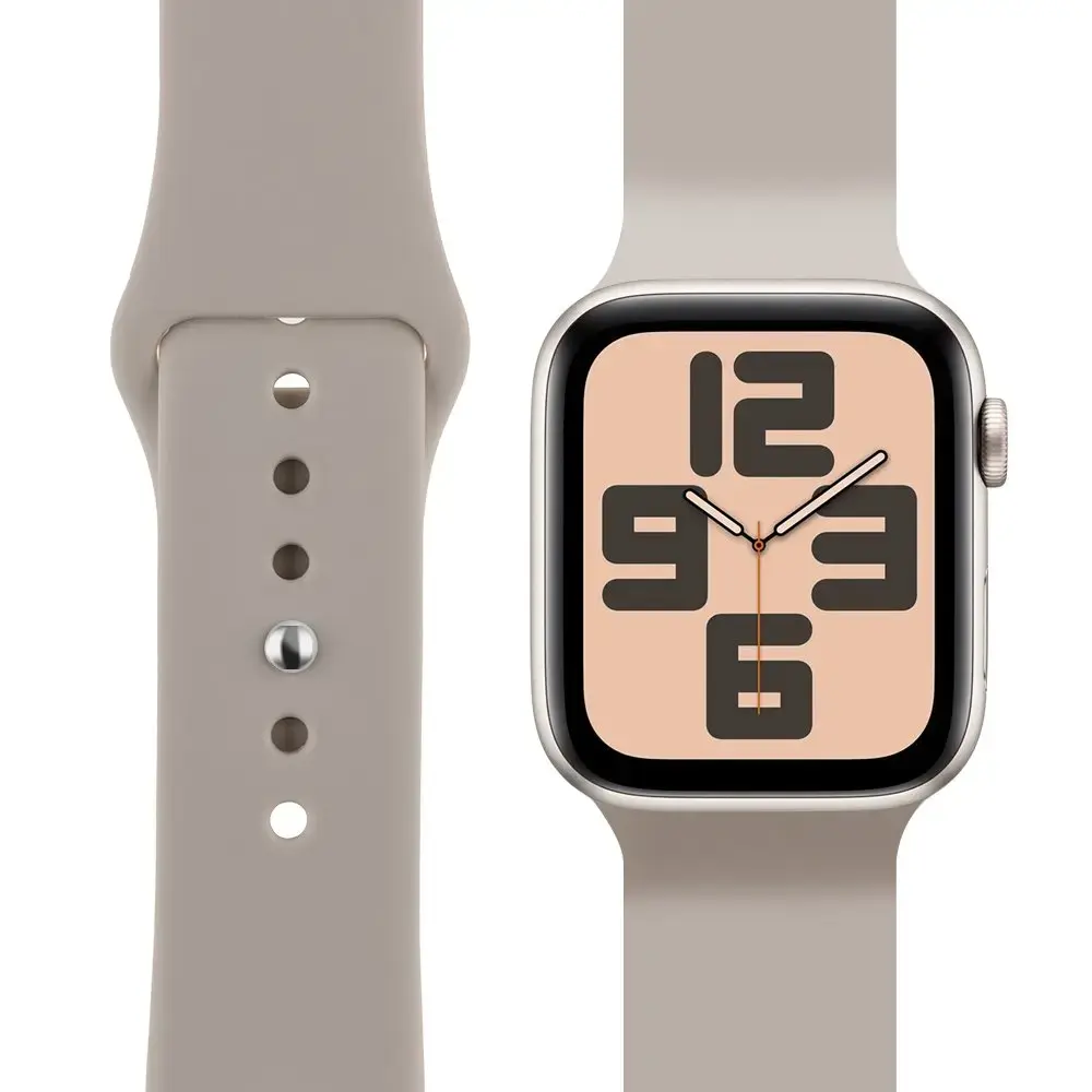 OBAL:ME Silicone Strap for Apple Watch 38-41mm S-M Beige
