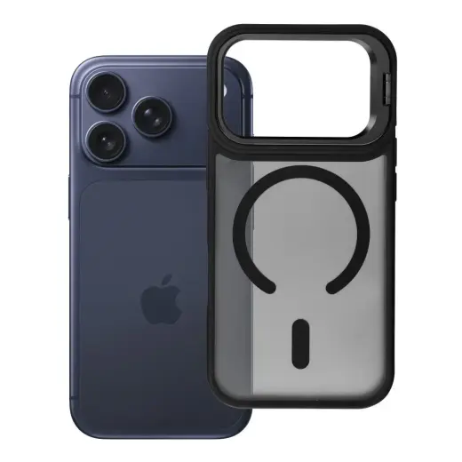 Forcell F-Protect Shadow Stand Premium phone case with stand and MagSafe support for iPhone 17 Pro | iPhone 18 Pro black