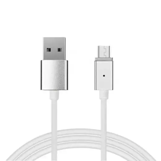 Magnetic Type 1 data transfer and charging cable | USB-A to Micro USB | 1m | silver