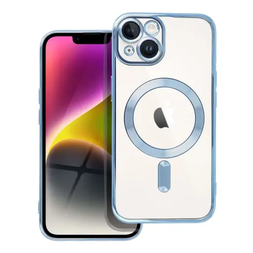 Electro Mag telefono dėklas su MagSafe palaikymu iPhone 14 mėlynas