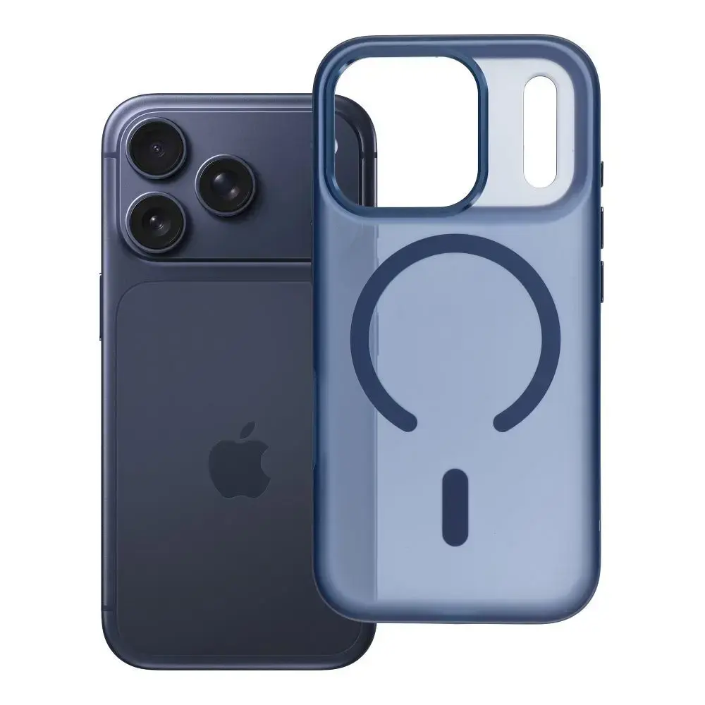 Flexline Mag maciņš ar MagSafe atbalstu telefonam iPhone 17 Pro tumši zils