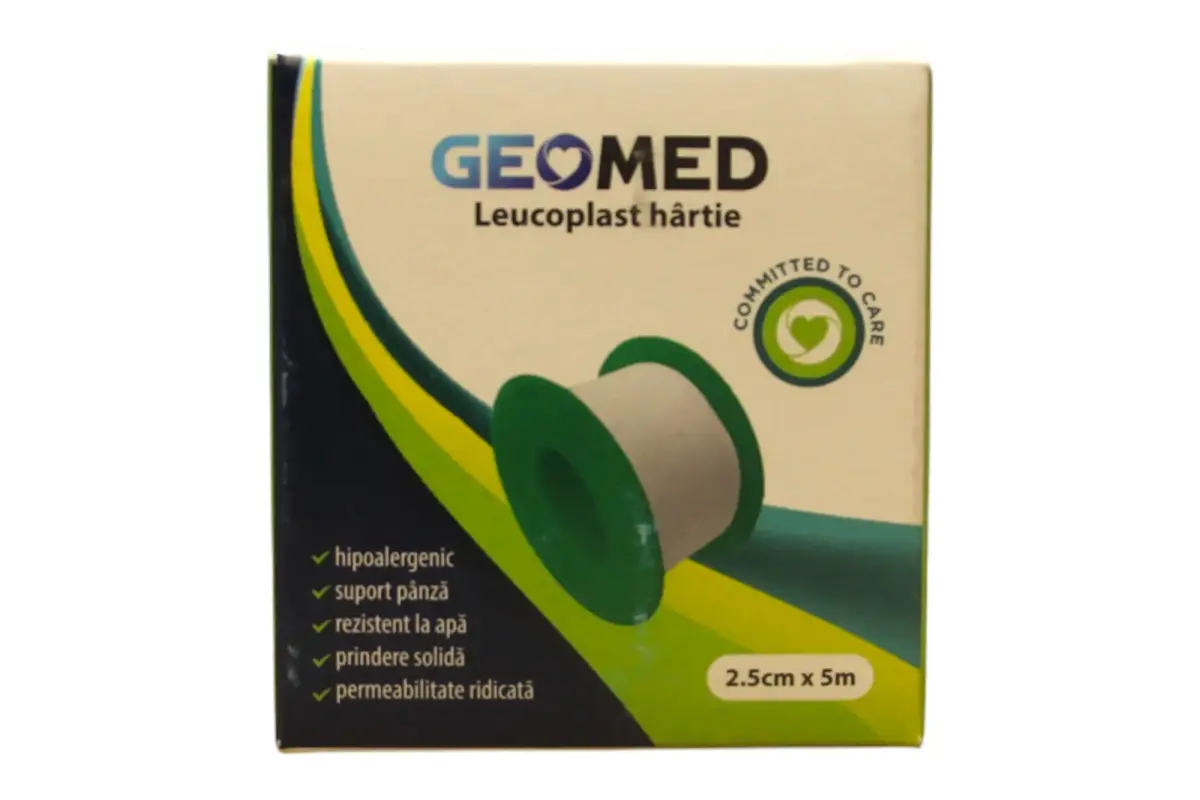 Geomed, Geomed, Leukoplast, Paper, 2.5 cm x 5 m