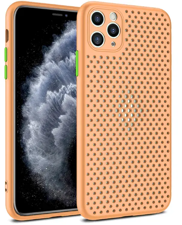 Fusion Breathe Case Silikona Aizsargapvalks Priekš Apple iPhone 12 Mini Oranžs