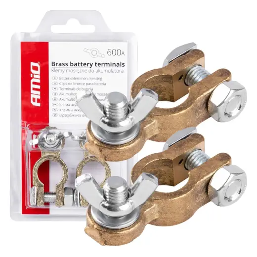 Brass battery terminals 600AMP, 2 pcs.