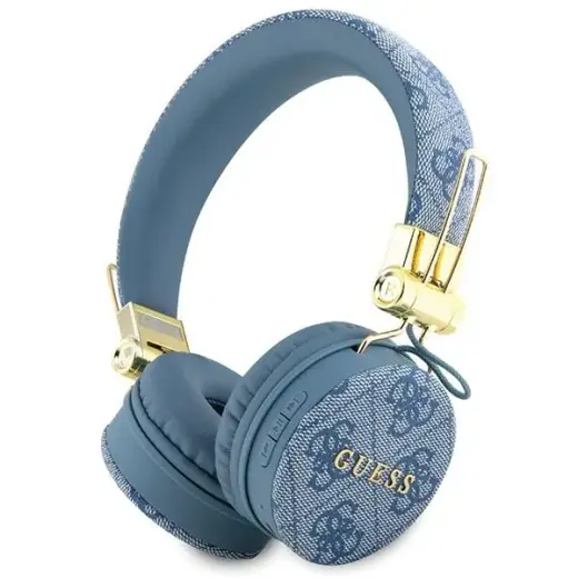 Guess słuchawki nauszne Bluetooth GUBH704GEMB niebieski|blue 4G Metal Logo