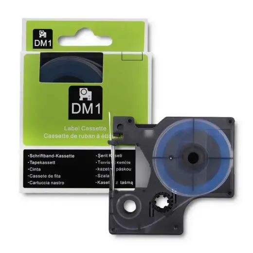 Qoltec Heat shrink tube for DYMO D1/DM1 | 9mm * 1.5m | White | Black overprint