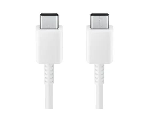 Samsung EP-DX310JWE datu pārraides un uzlādes vads | USB-C uz USB-C | 15W | 1.8m | balts (Bojāts iepakojums)
