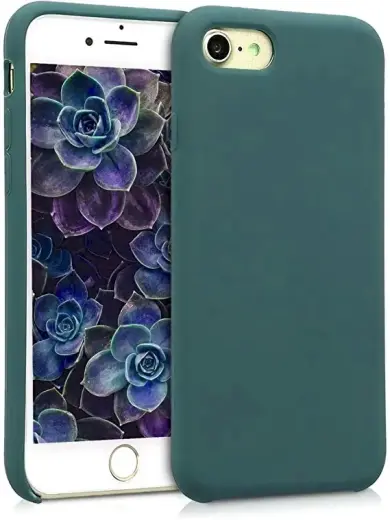 Fusion Soft Matte Back Case Silikona Aizsargapvalks Priekš Apple iPhone 7 | 8 | SE 2020 Tumši Zaļš