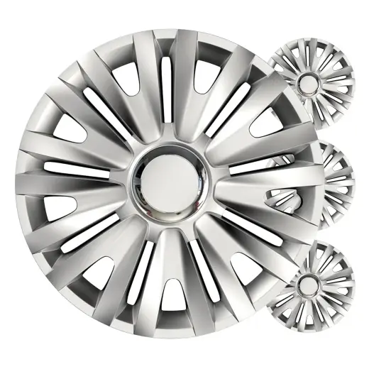 Car hubcaps 4pcs set Royal silver 16" COLOR BOX