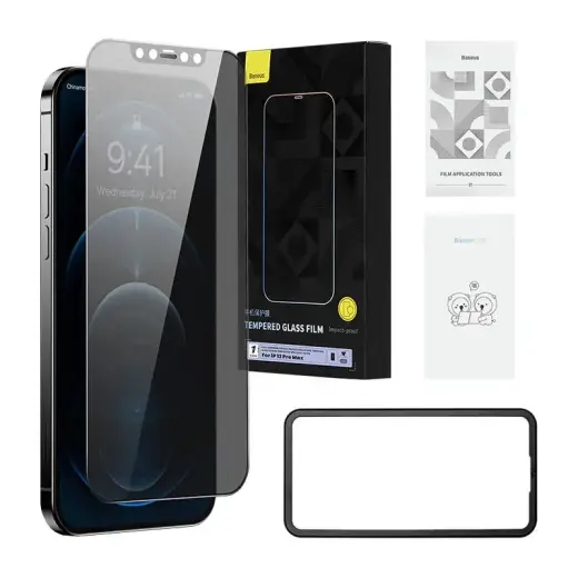 Baseus ekrāna aizsargstikls priekš iPhone 12 Pro Max