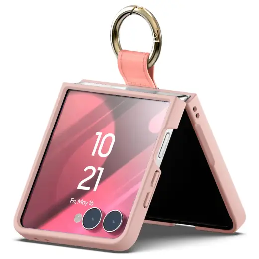 Mercury Gold Ring Case for Samsung Galaxy Z Flip8 pink