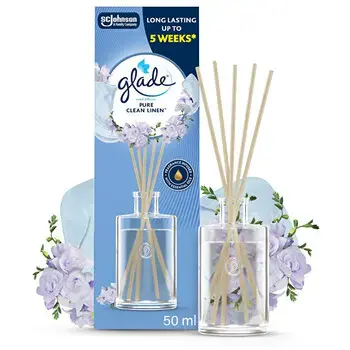 Glade Reeds Pure Clean Linen - Tyčinkový difuzér 50ml